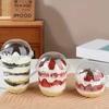 50pcs 250/360/500ML Ice Cream Cup Transparent Salad Cup Drinkware Disposable Cake Cup  Pudding