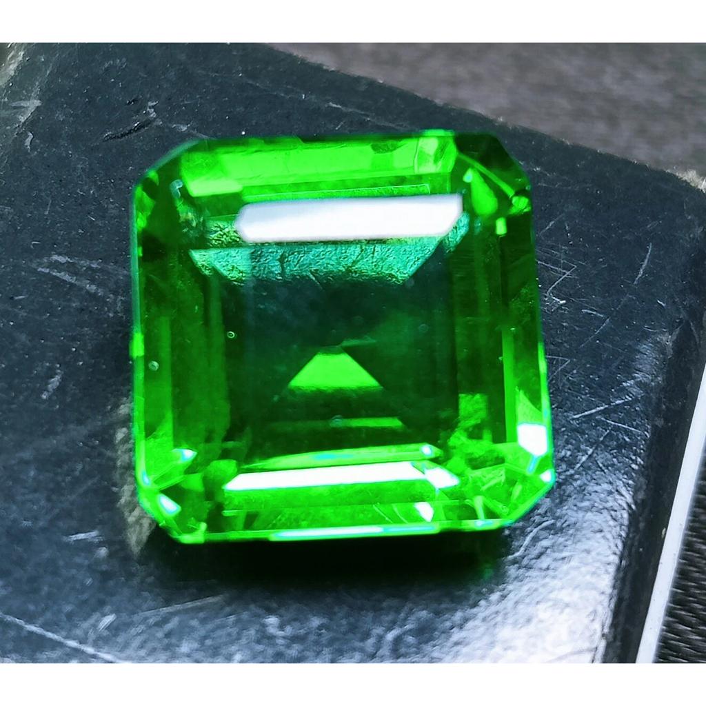 Certified Topaz Apple Green Purpose Square Cut 9 Ct Stunning Loose Gemstone