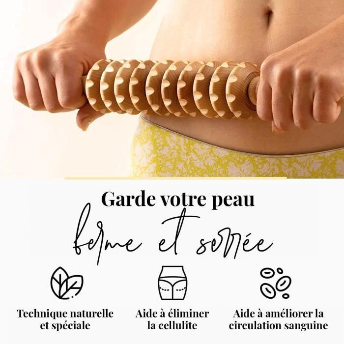 Tuuli Rouleau Massage Cellulite Drainage Lymphatique Madérothérapie Masseur Bois