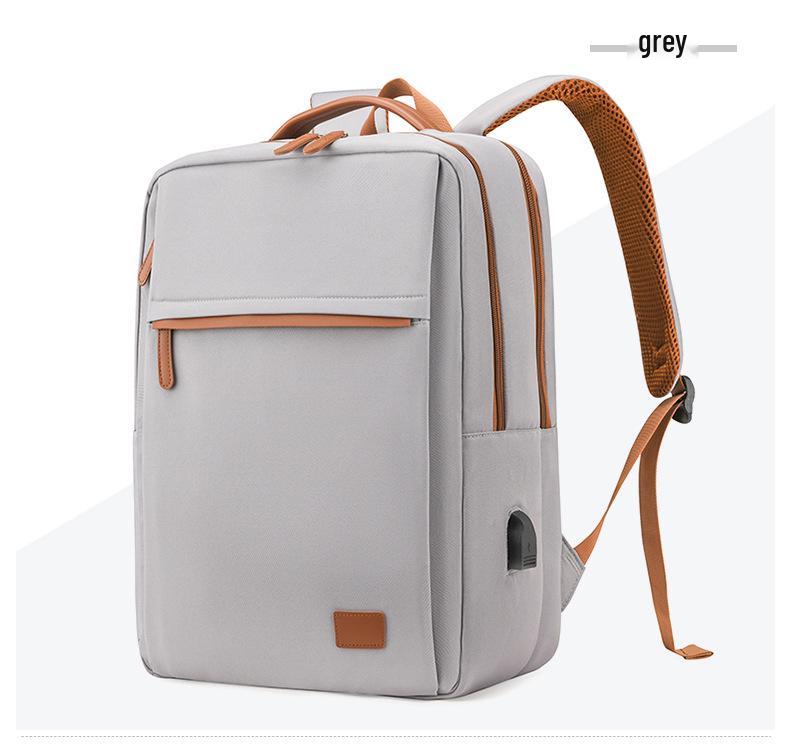 Versatile Large Capacity Color Block Business Travel Backpack