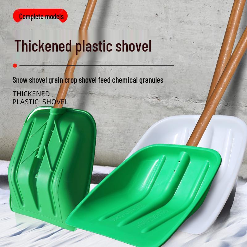 Heavy-Duty Winter Snow Shovel: Large Plastic Spade & Pusher Tool for Home Use
