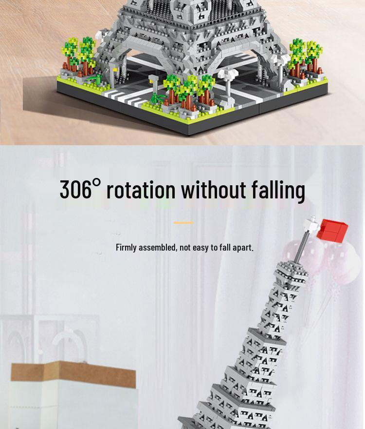 New York and Paris Landmark Building Blocks: Eiffel Tower & Titanic