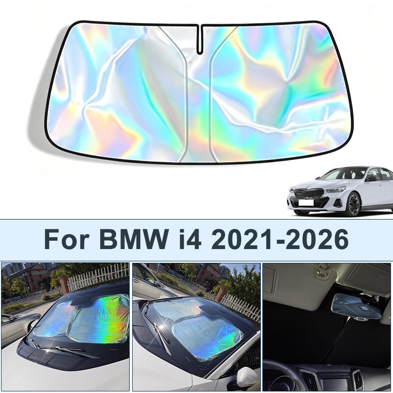 Foldable Front Windshield Sun Shade For BMW I5 -2026 UV Reflective Sun Protection Cover Car Interior Accessories
