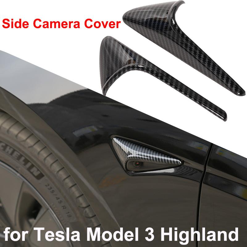 for Tesla New Model 3 Highland 2024 Accessories RearView Mirror Protector Cover Turn Signal Light M3H Side Camera Trim Sticker