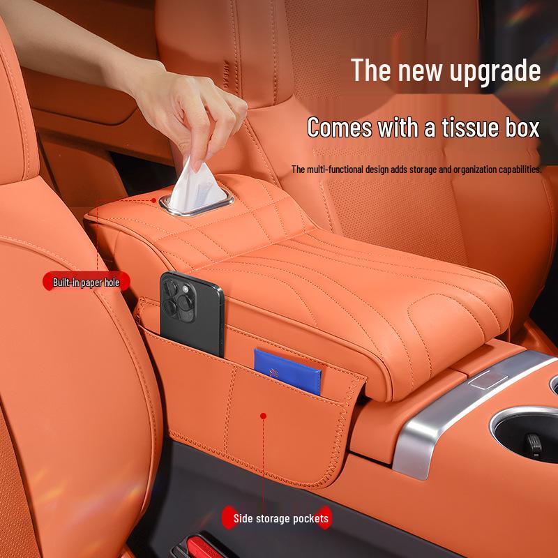 Universal Car Central Armrest Pad: Elevated Elbow Support & Protective Cover