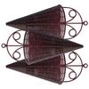 3 Pcs Imitation Rattan Wall Hanging Flower Basket for Storage Orchid Planter Woven Pot Wood Wall-mounted Baskets Decor Pp