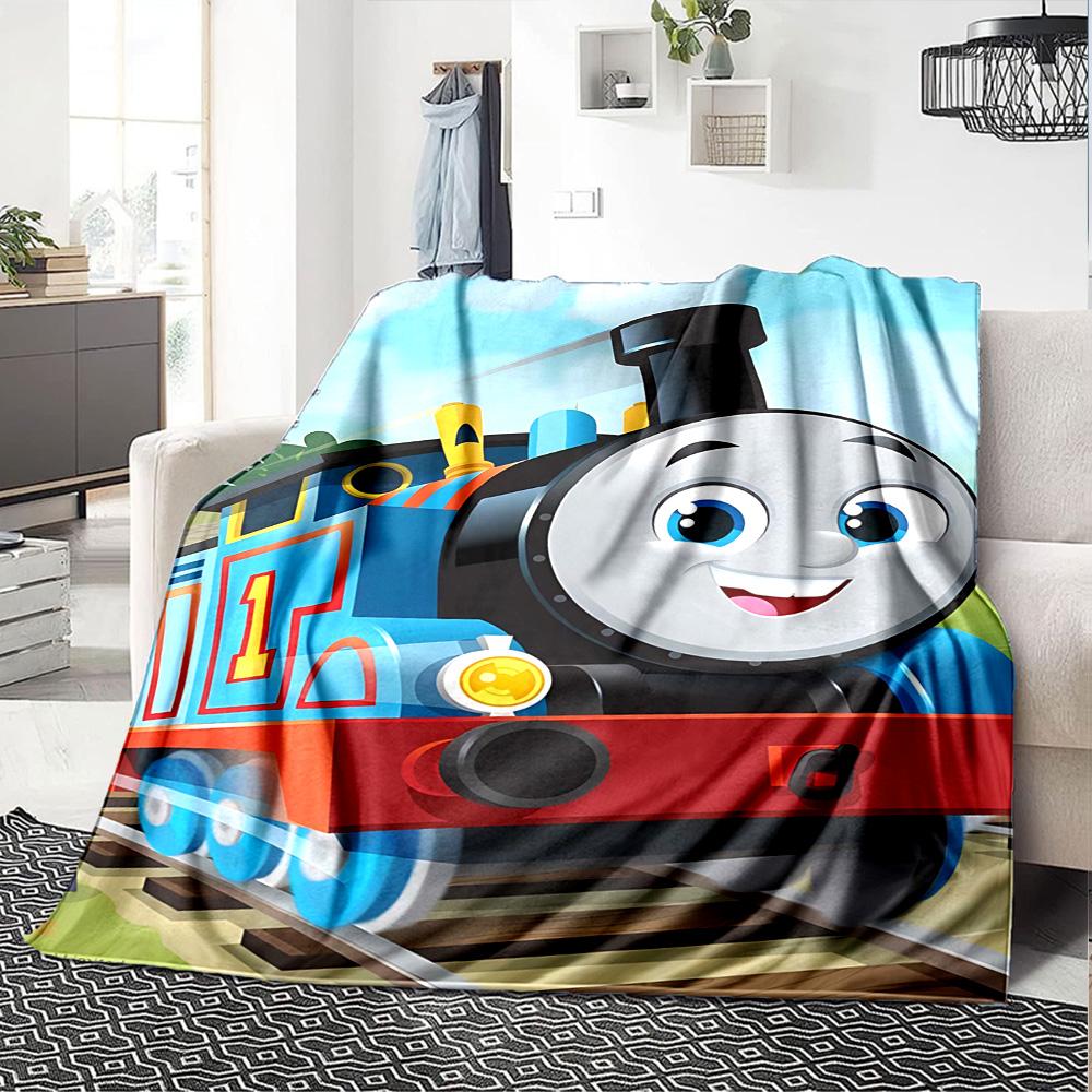 1pc Thomas Friends Engines Adventure Flannel Blanket for Super Soft Cute Comfort Blanket for Travel Bedding Couch Sofa Blanket Y73017