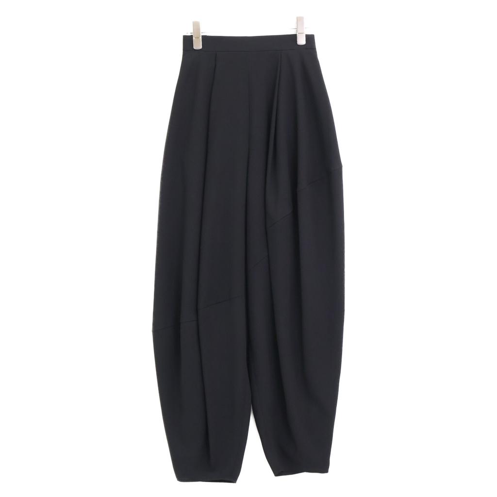 ENFOLD 24AW 300HA731-0430 Black Polyester UNBALANCE PANTS Bottoms 36 blackUsed