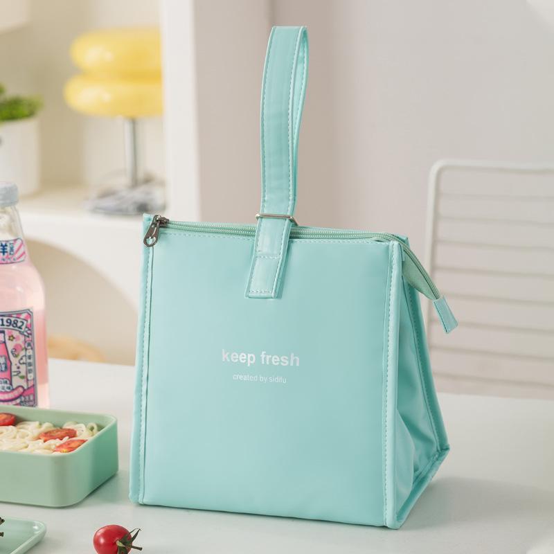 PU Large Capacity Insulated Single Shoulder Lunch Bag for Students & Office Workers