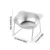 15° Tilted Elevated Cat Dog Bowl, 304 Stainless Steel Pet Food Water Dish with Non-Slip Base Healthy Feeding