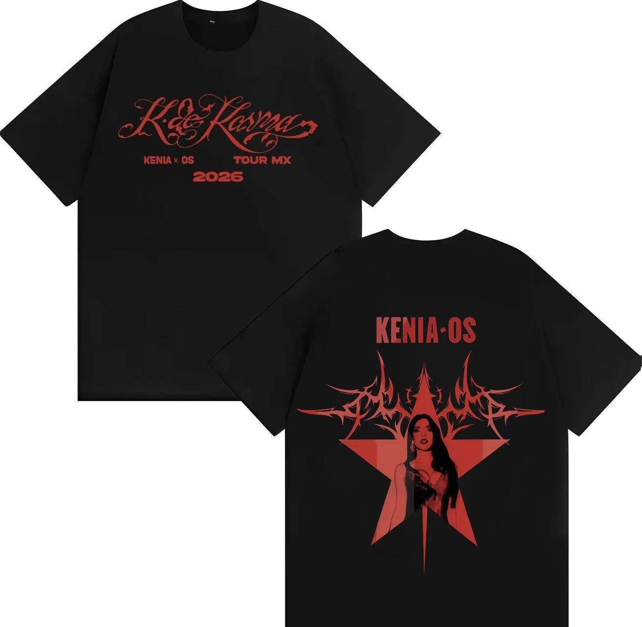 

Singer Kenia Os 2026 New Album Merch Tshrits Men Women Hip Hop Tee Fans Casual Fashion Comfort Gothic Clothes Streetwear 4XL
