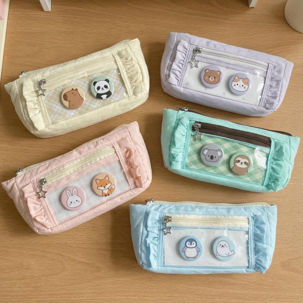 Cute Pencil Case Large Capacity Makeup Bag Trendy Zipper Stationery Pouch  Children