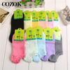 5 Pairs/lot Bamboo Fiber Socks Women Girls Candy Color Deodorant Cotton Short Socks Female Hosiery Low Tube Invisible Ankle Sock