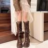 Winter Short Plush Women Knee High Boots Fashion Slip On Knight Long Booties Ladies Casaul Platform Heels Botas Mujer