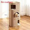 Cat Scratching Post With Multistory Cat House Made Of Polyester And Felt For Indoor Play