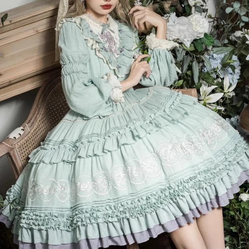 Loli Talla Grande Lolita Vestido OP Elegante Diario Estilo Lolita CLA Hada
