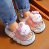 Kids' Princess Linen Slippers: Non-Slip, Thick-Sole, for Spring & Autumn.