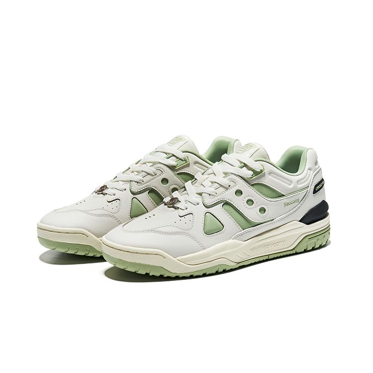 SAUCONY Cross 90 Retro Cushioning Non-Slip Warm Sneakers Unisex Sneakers White Green S79035-31