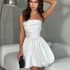 Summer Sexy Temperament One Shoulder Tube Top A Line Short Dress Feminine And Cute Suitable For Party And Beach