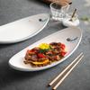 Nordic Style Boat-Shaped Ceramic Serving Plate