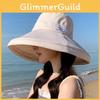 Summer Wide Brim Sunhat For Women Polyester Sun Protection Outdoor Beach Fashion Accessory