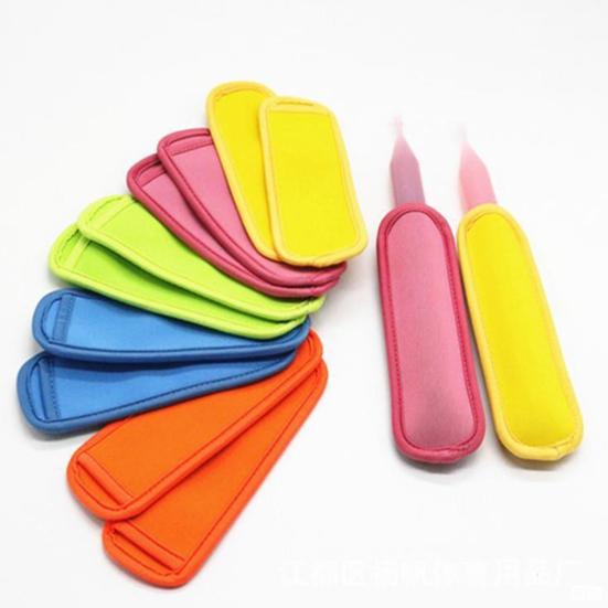 4/10Pcs Popsicle Sleeves for Kids No Drip Silicone Popsicle Cover Reusable Freeze Popsicle Protector