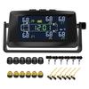 Reifendruckkontrollsystem mit 6 Sensoren USB/Solar TPMS Reifentemperaturmonitor für Wohnmobil Anhänger LKW