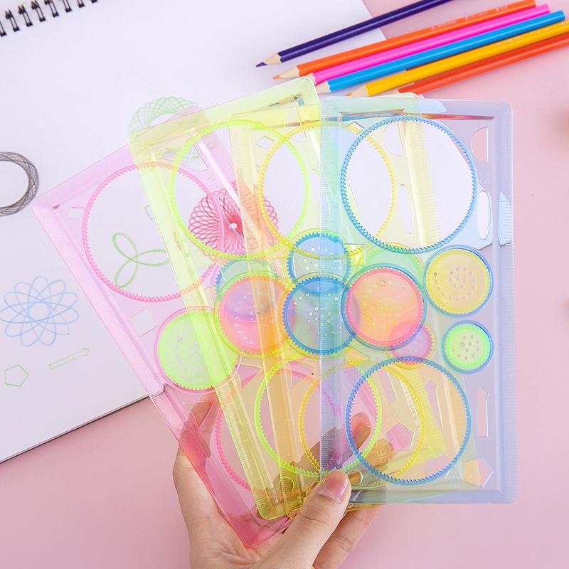 Creative Spirograph Magic Ruler: Universal Student Drawing and Painting Template 20 cm