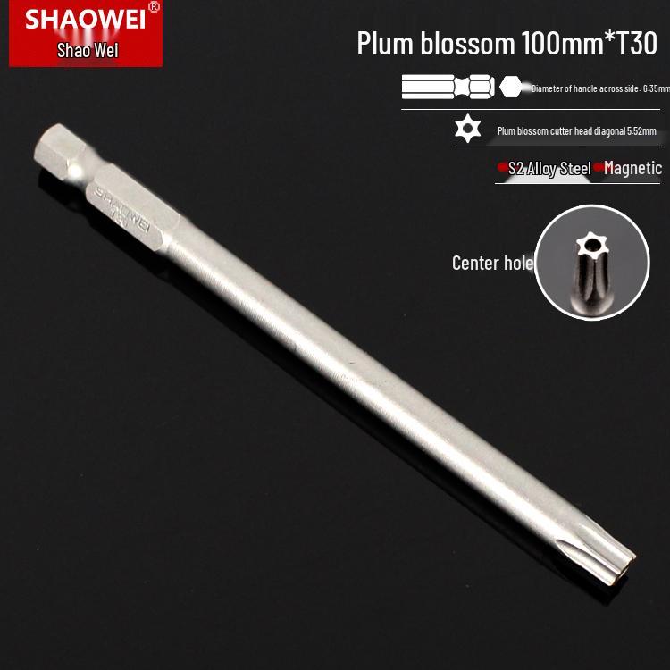 Magnetic 50mm Star Screwdriver & Hex Bit Set for Electric Drills