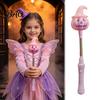 Spooky Theme Party Decorations Halloween Lighted Sticks, Glowing Pumpkin Lantern, Handheld Shaking Light Tabletop Atmosphere with Witch Hat, LED Prop