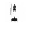 Standing Abstract Figure Sculpture with Rectangular Base Solid Decorative Object