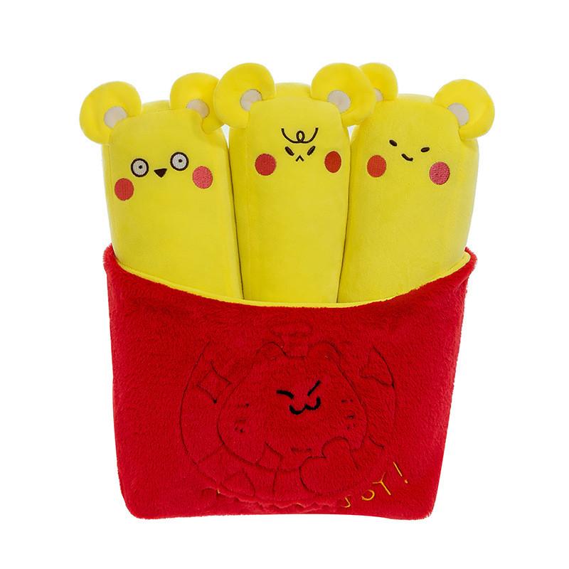 French Print Cat Fries Plush Toy Cartoon Stuffed Doll Decoration Gifts Kids