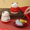 1PC Automatic Pop-Up Toothpick Holder with Cute Cat Decoration Novelty Kitchen Home Storage Box