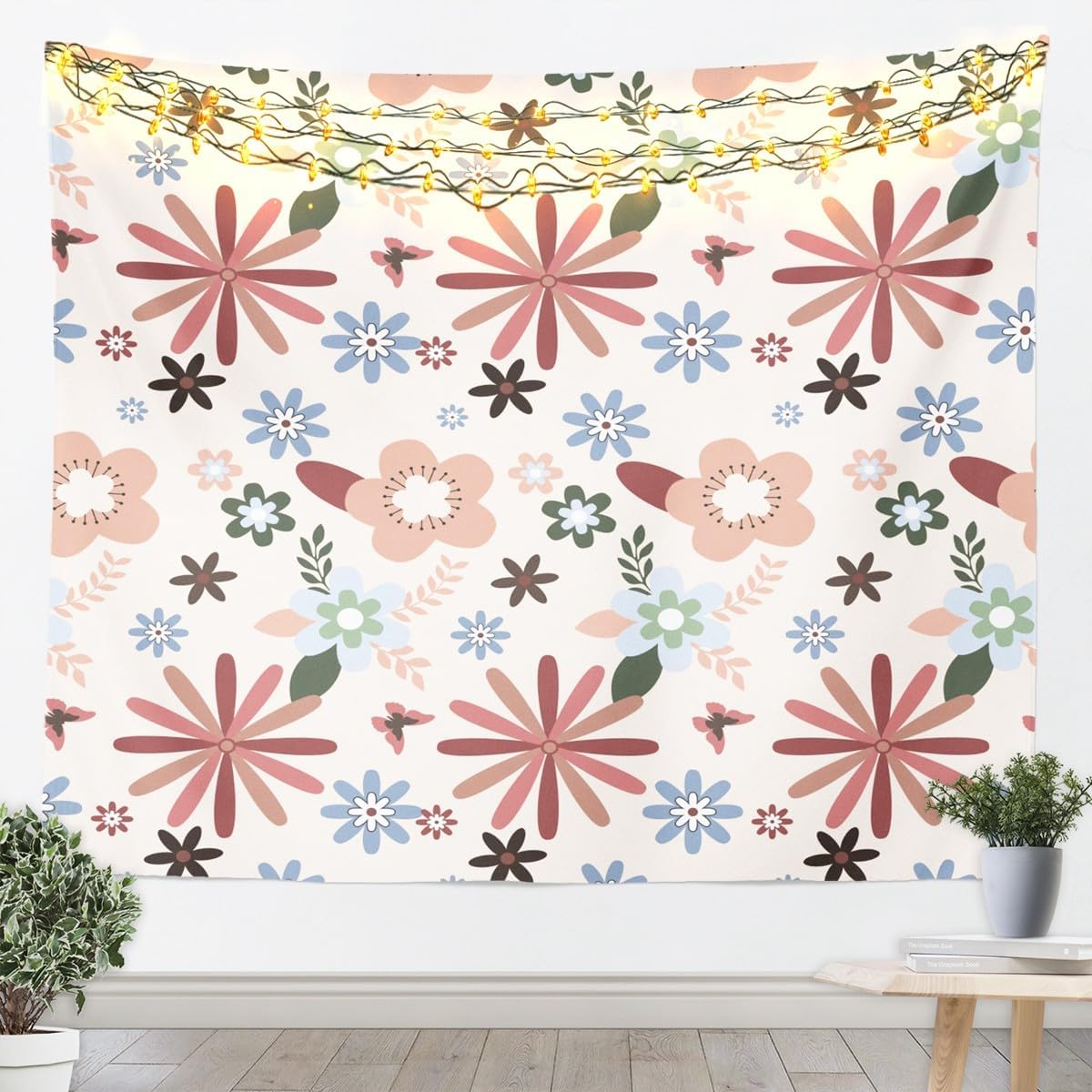 Colorful Tree of Life Tapestry Colorful Tree Aesthetic Wall Hanging Blanket Autumn Butterfly Wall Art for Living Room Bedroom 74x94cm(29x37in)