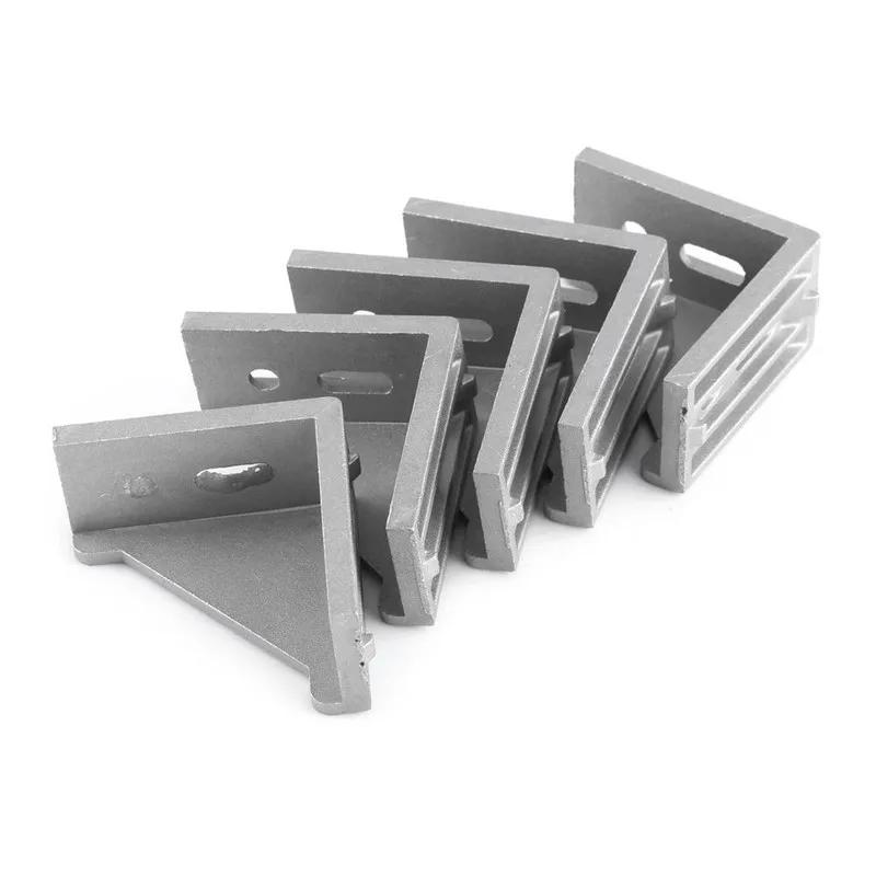 5/10PCS 2020-4040 Aluminum Corner Bracket, L Shape 90 Angle Connector, High Precision CNC Milled for T-Slot Profile Framing