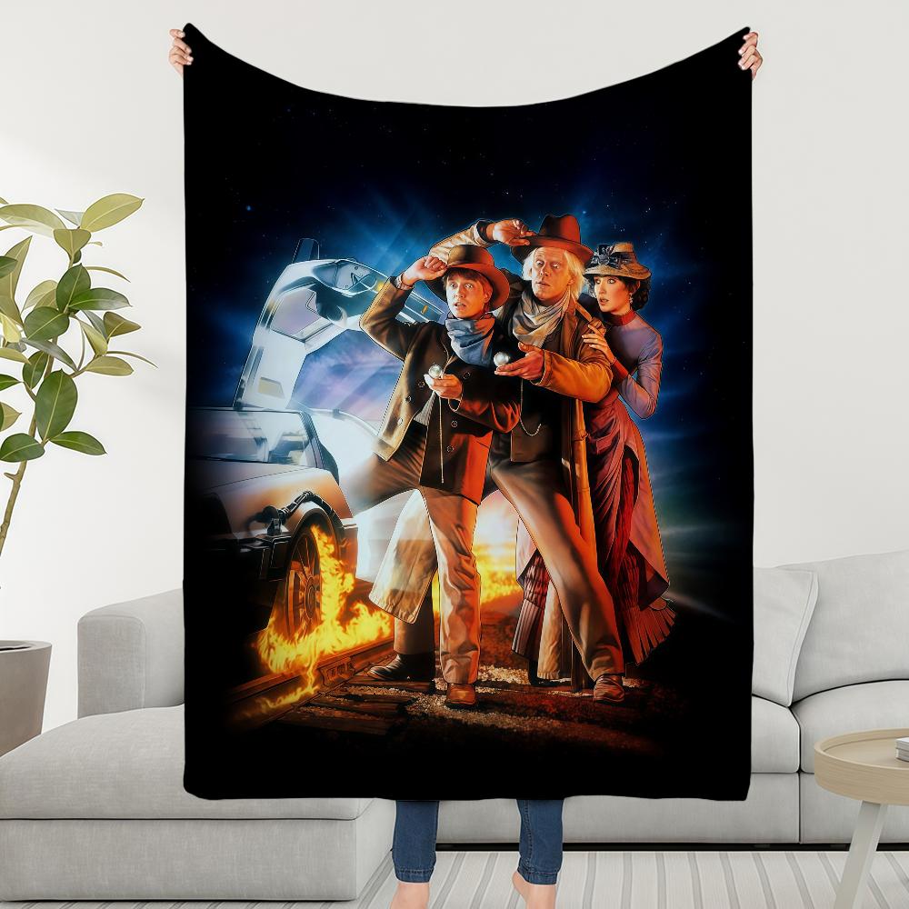 B-BackS To The F-FutureS Movie Blanket Soft Warm Furry Throw Super Kids Toys Bed Sofa Car Cradle