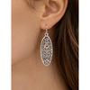 1 Pair Vintage Geometric Hollow Carved Alloy Long Luxury Earrings
