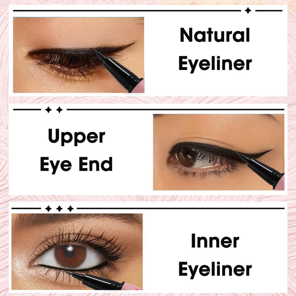 Ultra Slender Liquid Eyeliner, Fast Drying, Smooth Waterproof Eyeliner Pen, Long Lasting Lower Eyelash Pen Cosmetics
