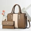 Mother and Child Bag Women's 2025 New Trendy Fashion Striped Contrasting Color Mother Bag Large Capacity Middle-aged Women's Bag Shoulder Messenger Ba
