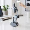 Jijijing 3D Printed Working Person Figurine with Briefcase, Modern Abstract Art Ornament for Desktop Bookshelf Office Decor, Stable Base Creative