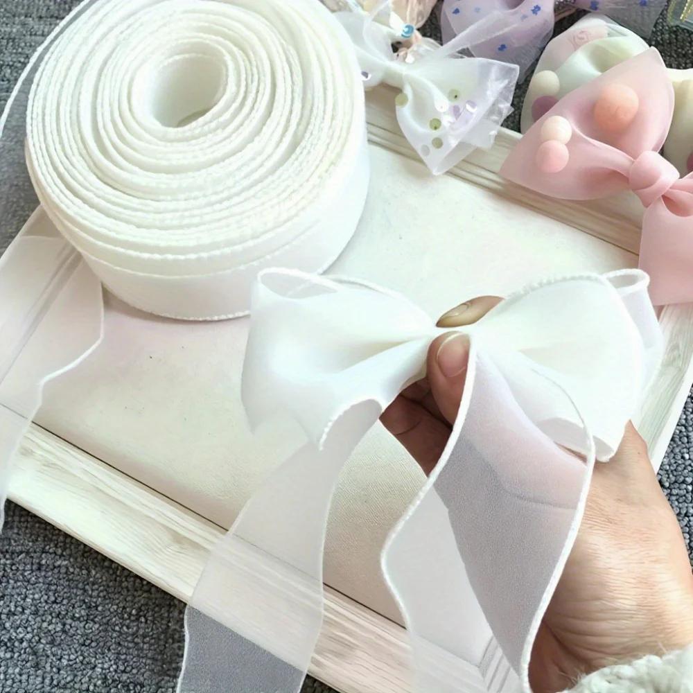 1 roll, 10 yards of velvet ribbon - Red with wavy edges - Solid-color ribbon for wedding bouquet decorations, decorative ribbon