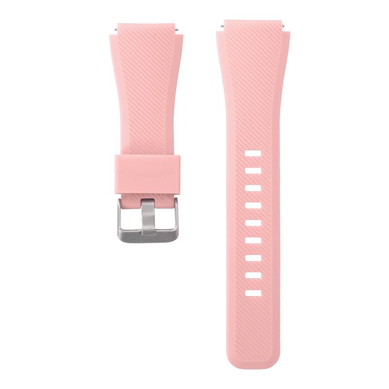 Samsung S3 Twill Silicone Watch Band 20/22mm Quick Release, Monochrome Silicone Strap, Compatible with Huawei