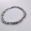 Men Cross Shape 6mm 8mm 11mm Imperial Chain Bracelet High Polished Stainless Steel Chunky Street Wrist Jewelry