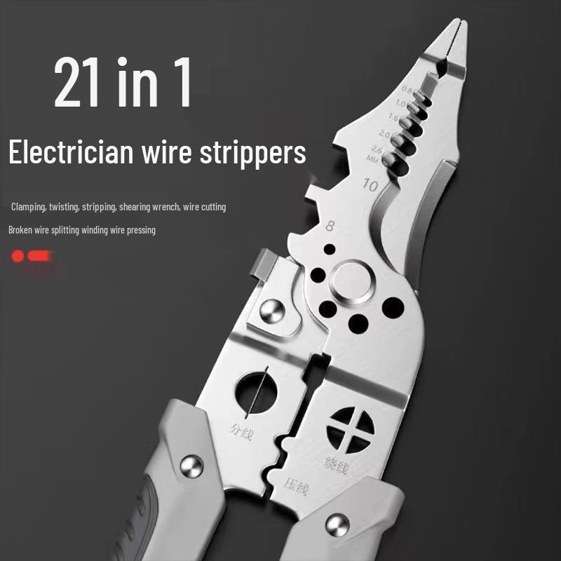 ¥5 Off for Newcomers! 2025 Multipurpose Electrician Pliers: Strip, Split, Skin, Crimp