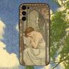 Vintage Alphonse Mucha Phone Case For Samsung S25,S24,S21,S22,S23,S30,Ultra,S20,Plus,Fe,Lite,Note,10,9,5G Black Cover