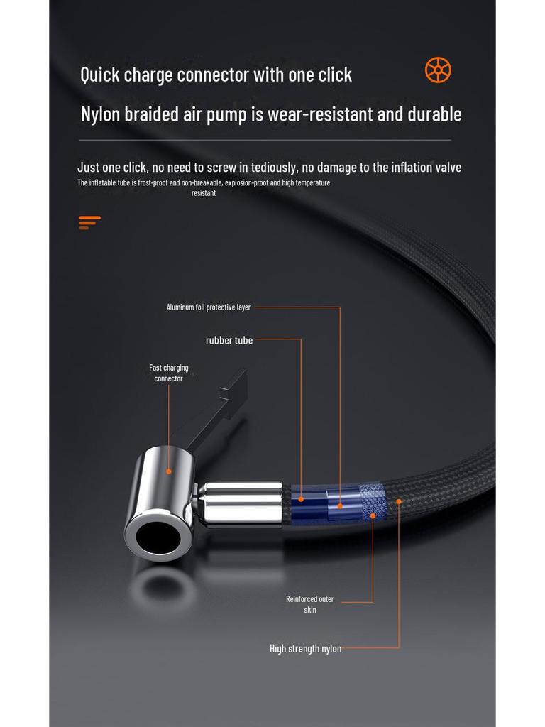12V Hochleistungs-Doppelzylinder Tragbare Auto-Reifenluftpumpe