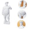VOSAREA Fat David Statue - Roman Plaster Sculpture for Home Decor, Greek Mythology