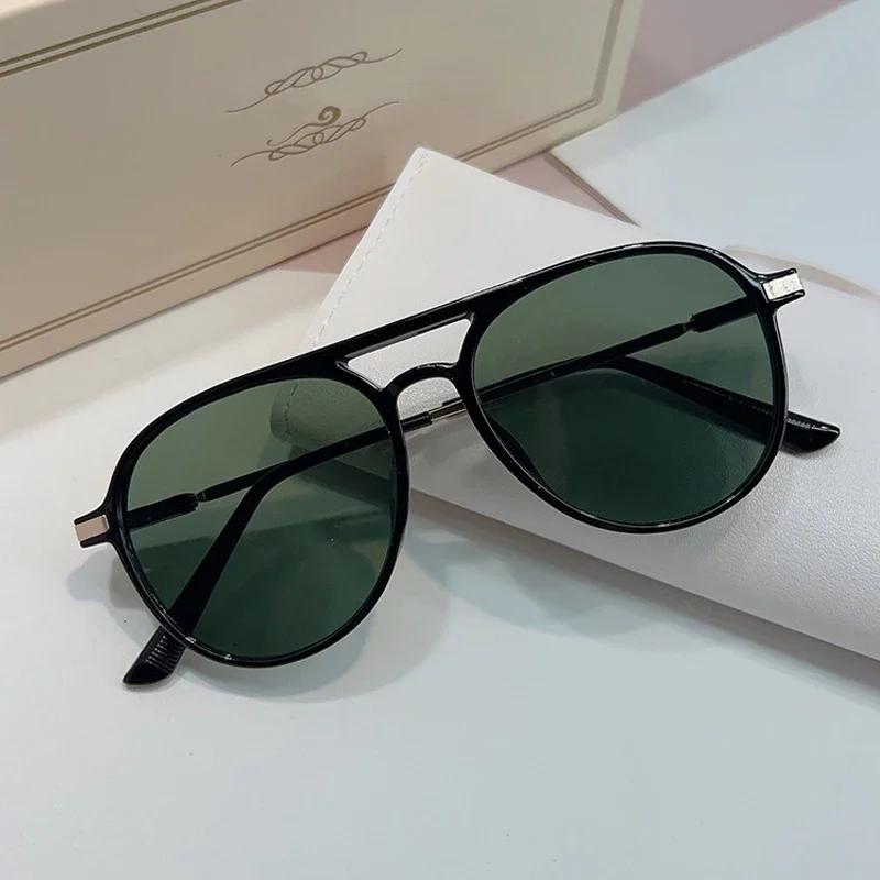 New Oversized Sunglasses Women Men Vintage Pilot Designer Brand Sun Glasses Female Big Frame Mirror Retro  Feminino