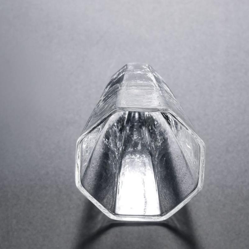 Japanese Style Glass Tea Cup 50ML,Handmade Sake Cup,Bar Whiskey Tasting Glass,Transparent Liquor Drinking Glass,Elegant Cup