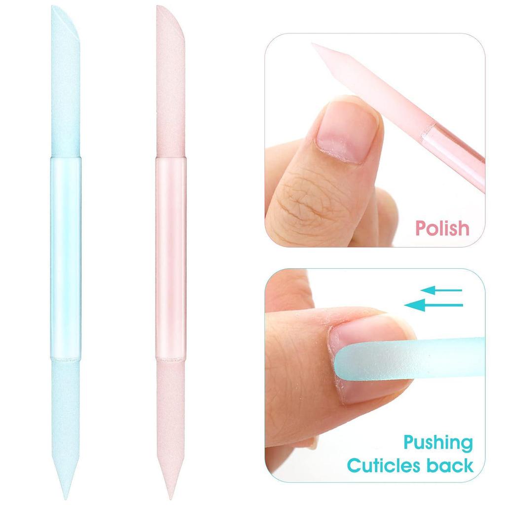 Glass Cuticle Remover & Nail File Buffer Polishing Tool